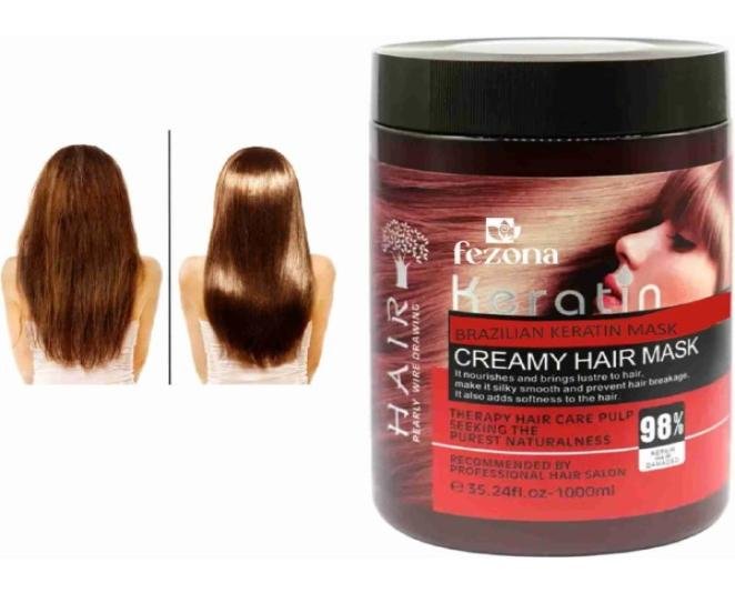 Fezona Brazilian Keratin Creamy Hair Mask in Pakistan - Image